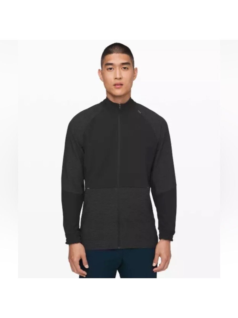 Lululemon License to Train Track Jacket XL Black/Heathered Black M3BNYS